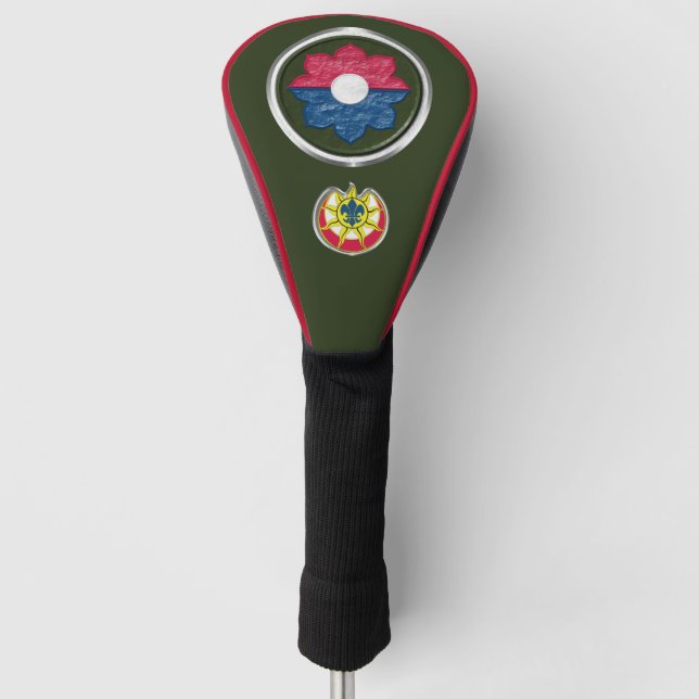 Couvre-club De Golf Insigne de combat de la 9e division d'infanterie (Devant)