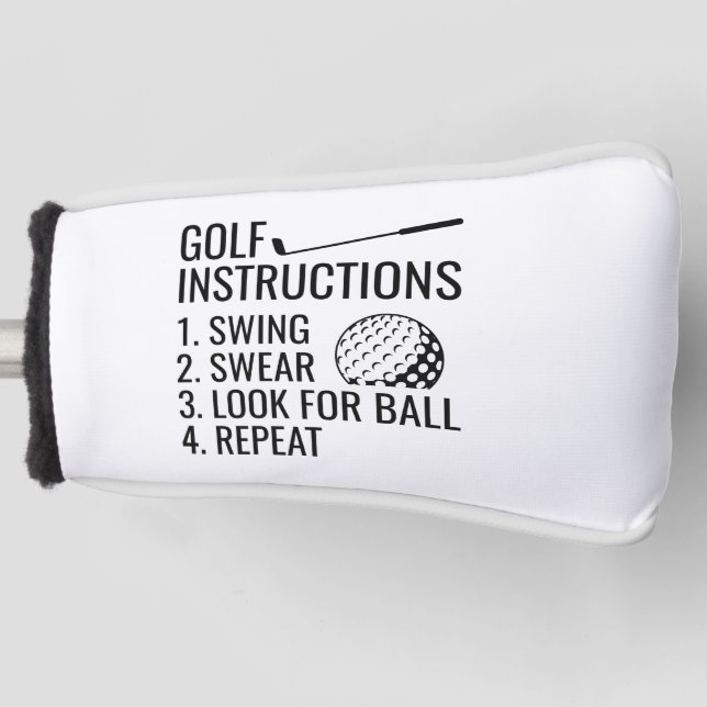 Couvre-club De Golf Instructions de golf (Devant)