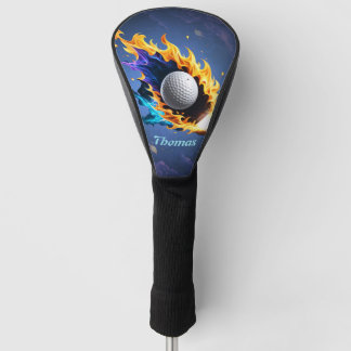 Couvre-club De Golf Intensité flamboyante : La balle de golf en action