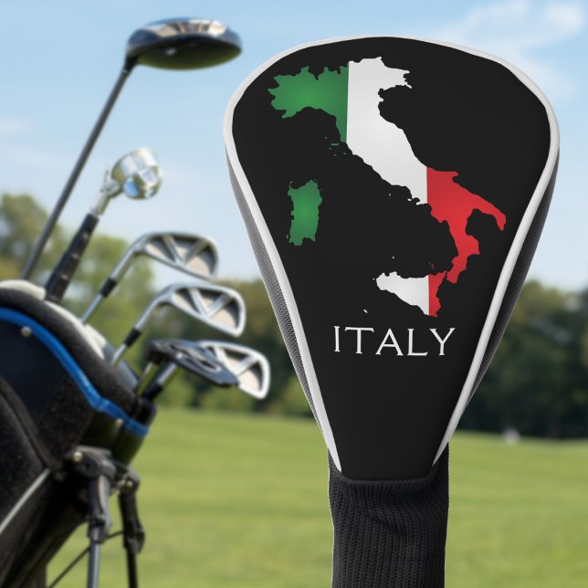 Couvre-club De Golf Italie Drapeau italien Rouge Blanc Vert Italia Car (italy country map Italian flag golf head cover)
