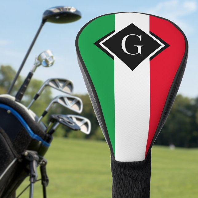 Couvre-club De Golf Italie Drapeau italien Rouge Blanc Vert Italia Ini (italy italian flag monogram golf head cover)