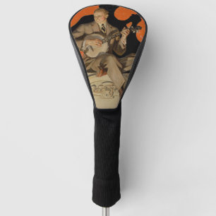 Couvre-club De Golf J.C. Leyendecker Joueur de banjo 1920 Art déco Art