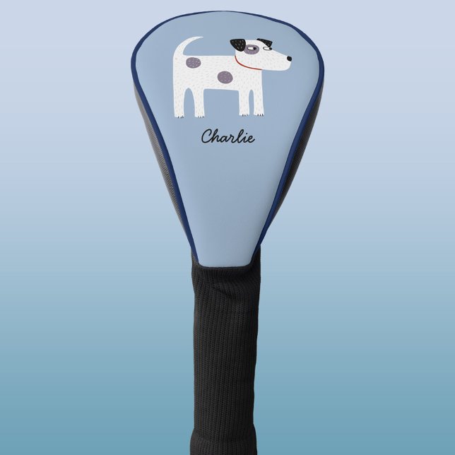 Couvre-club De Golf Jack Russell Terrier Chien Nom Personnalisé (Jack Russell Parson Terrier dog personalized golf head cover)