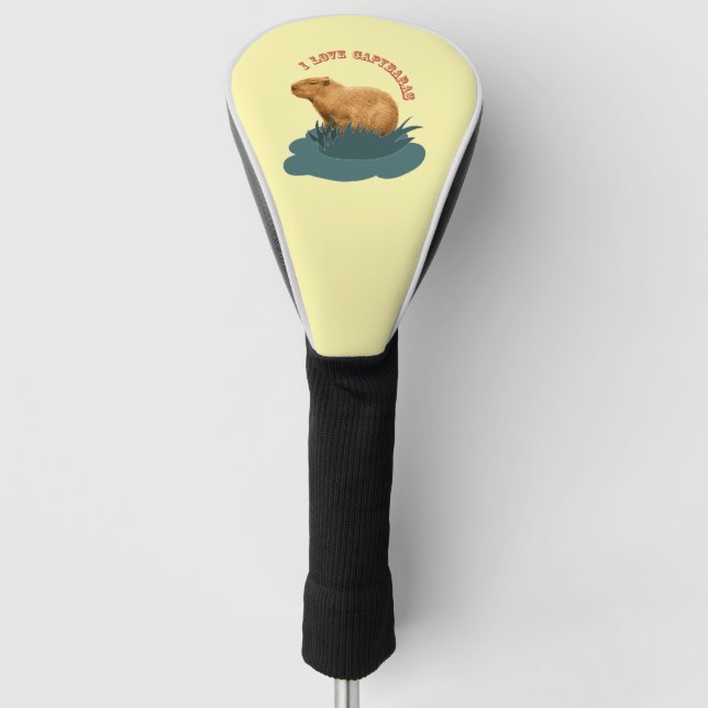 Couvre-club De Golf J'adore les capybaras (Devant)