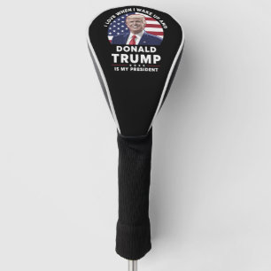 Couvre-club De Golf J'adore quand je me réveille et que Donald Trump e