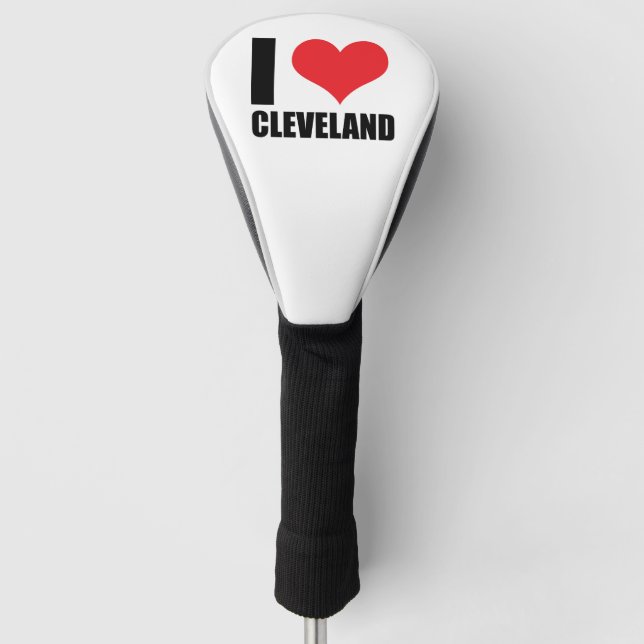 Couvre-club De Golf J'aime Cleveland (Devant)