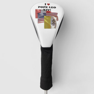 Couvre-club De Golf J'Aime Le Pape Leo XIV ! (Version II)