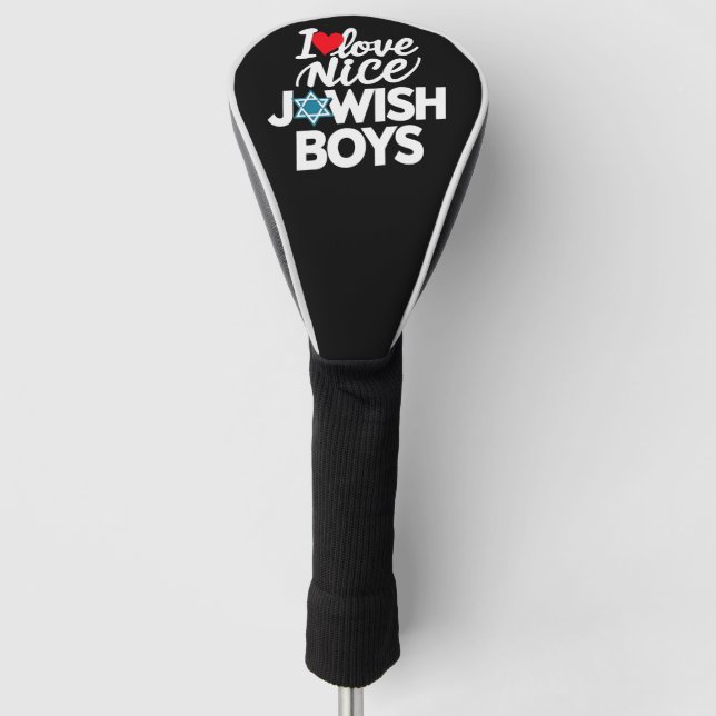 Couvre-club De Golf J'aime les jolis garçons juifs Juifs Hébreux Hanuk (Devant)