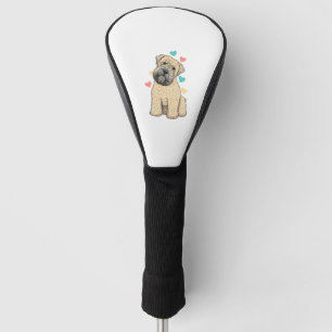 Couvre-club De Golf J'Aime Mon Coeur De Chien Faisant Du Terrier Doux