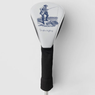 Couvre-club De Golf J'aimerais mieux pêcher Housse de club de golf Dri