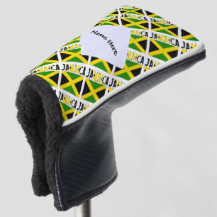 Couvre-club De Golf Jamaïque et drapeau jamaïcain en mosaïque avec vot