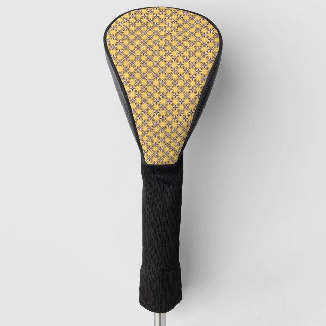 Couvre-club De Golf Jaune et pourpre (Devant)
