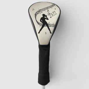 Couvre-club De Golf Jazz Dance Golden Music Golf Head Coque