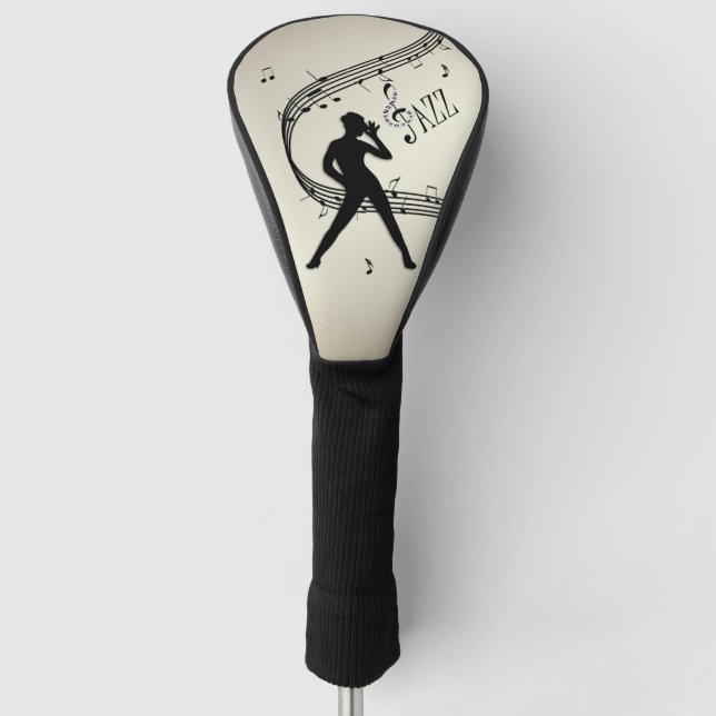 Couvre-club De Golf Jazz Dance Golden Music Golf Head Coque (Devant)