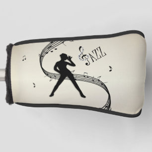 Couvre-club De Golf Jazz Dance Golden Music Golf Head Coque
