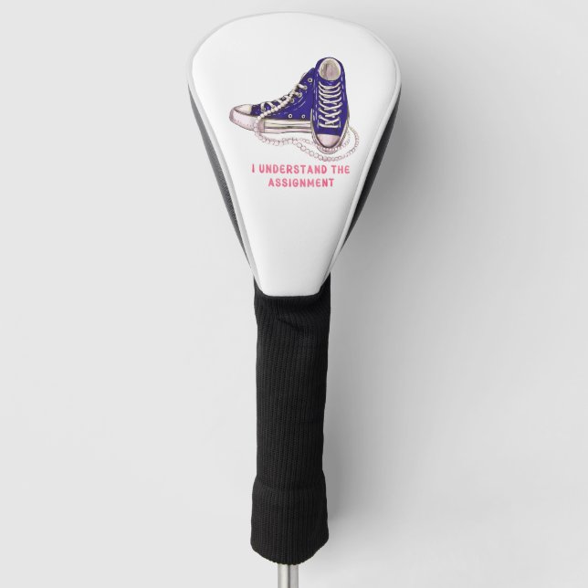 Couvre-club De Golf Je comprends l'affectation Blue Basket Art (Devant)