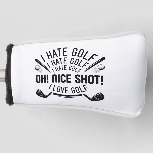 Couvre-club De Golf Je déteste le golf (Devant)