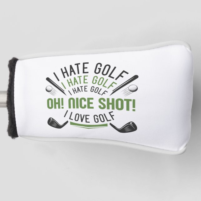 Couvre-club De Golf Je déteste le golf (Devant)