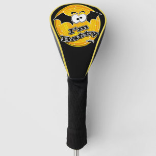 Couvre-club De Golf Je suis Batty Orange et Yellow Swirl