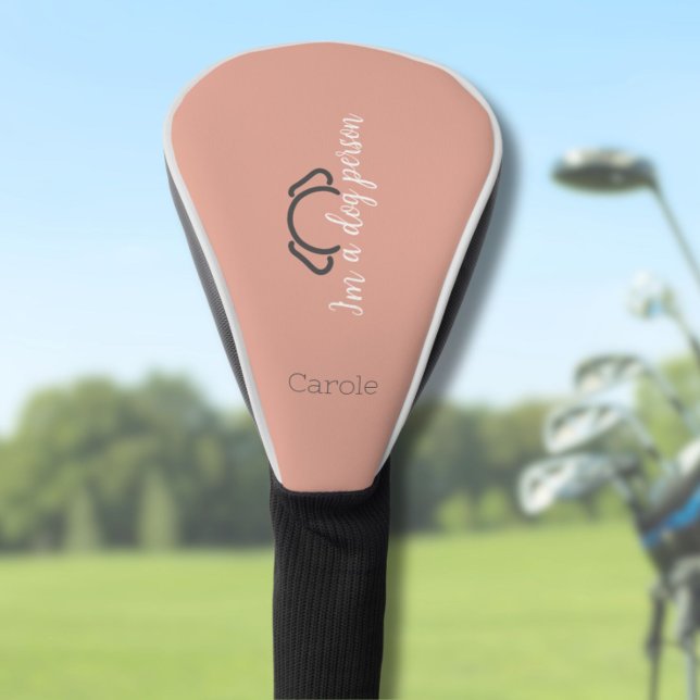 Couvre-club De Golf Je suis une personne de chien Citation personnalis (Make a statement girls, with this custom "I'm a dog person" club cover from the Golf Collection.)