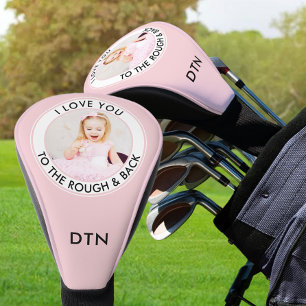 Couvre-club De Golf Je t'aime à rougir et à reculer le rose photo pe