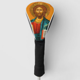 Couvre-club De Golf Jésus Christ et les Évangiles Icône orthodoxe