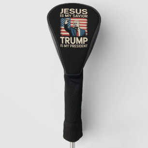 Couvre-club De Golf Jésus est mon sauveur Trump est mon président 47 É