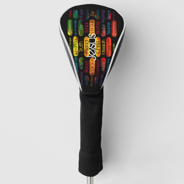 Couvre-club De Golf Jesus Noms multicolore (Devant)