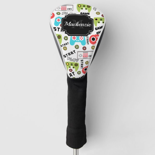 Couvre-club De Golf Jeu vidéo Retro (Devant)