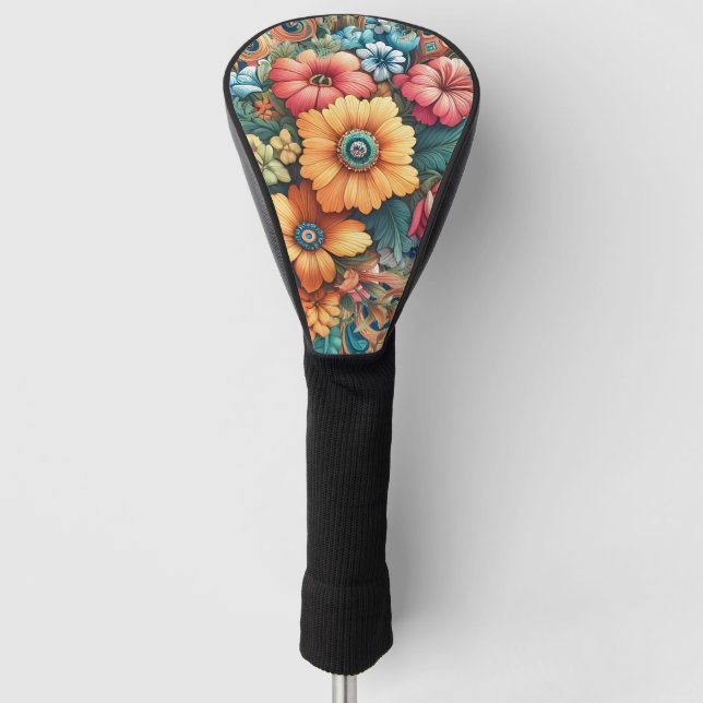 Couvre-club De Golf Joli bouquet de fleurs (Devant)