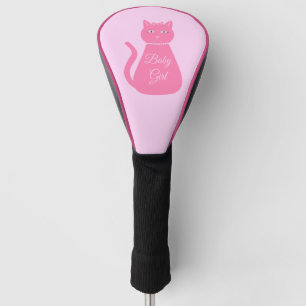 Couvre-club De Golf Joli chat fille rose sur mesure