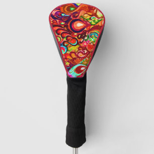 Couvre-club De Golf Joli coloré abstrait tourbillon peinture Coque-Mat