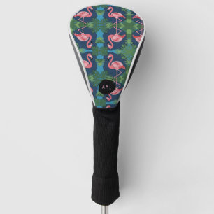 Couvre-club De Golf Joli Flamant rose rose avec nom