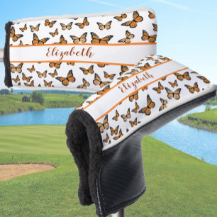 Couvre-club De Golf Joli papillon monarque orange avec nom personnalis