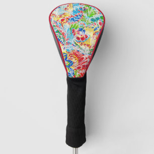 Couvre-club De Golf Joli porte-monnaie vintage fleuri et coloré iPhone