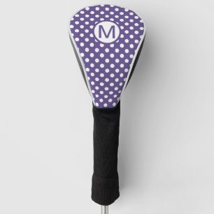 Couvre-club De Golf Joli violet et Pois blanc