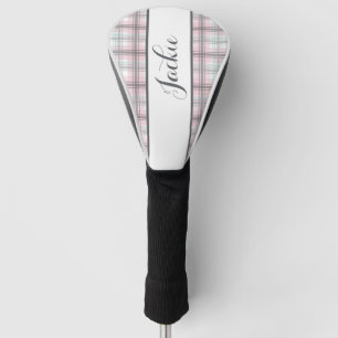 Couvre-club De Golf Jolie bande Plaid Pastel