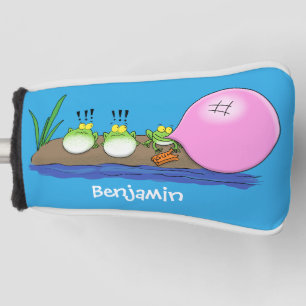 Couvre-club De Golf Jolie grenouilles drôles bubblegum dessin animé il