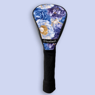 Couvre-club De Golf Jolie Jolie Pivoine Bleue Personnalisée