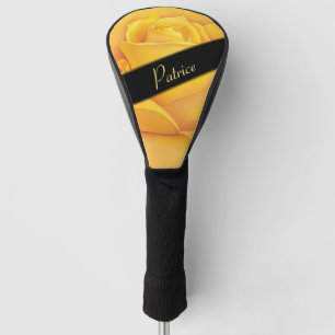 Couvre-club De Golf Jolie Rose Jaune Personnalisée