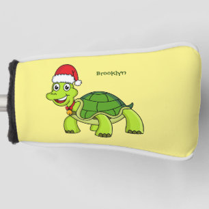 Couvre-club De Golf Jolie tortue en chapeau de Père Noël