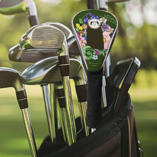 Couvre-club De Golf Jolies fleurs sauvages de furet sableux Bois verdo