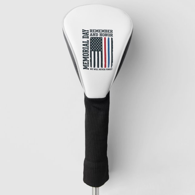 Couvre-club De Golf Jour du Souvenir Hommage et Tribut Vector Des (Devant)