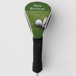 Couvre-club De Golf Joyeuse retraite au golf avec balle de golf & putt
