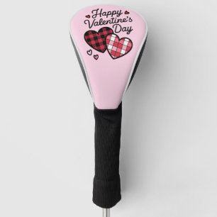 Couvre-club De Golf Joyeuse Saint-Valentin Léopard Carreaux Amour Coeu