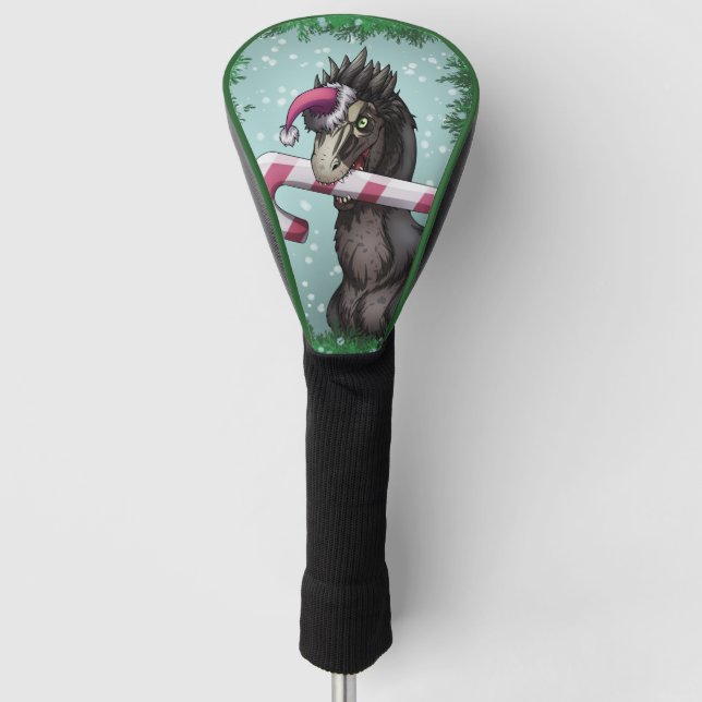 Couvre-club De Golf Joyeux dinosaure de Noël (Devant)