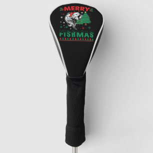 Couvre-club De Golf Joyeux Fishmas Poisson Pêche Papa Pêcheur Noël
