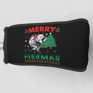 Couvre-club De Golf Joyeux Fishmas Poisson Pêche Papa Pêcheur Noël