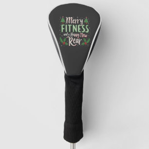 Couvre-club De Golf Joyeux Fitness et Bonne Année Nouvel Arrière Muscu