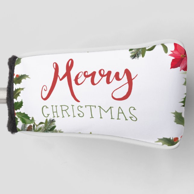 Couvre-club De Golf Joyeux Noël de verdure (Devant)